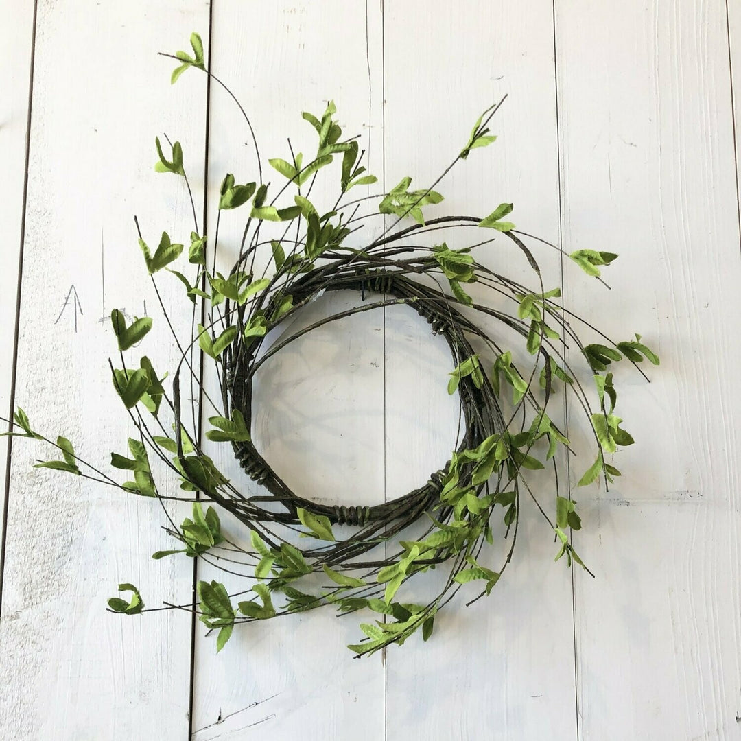 Spring Green Candle Ring Wreath
