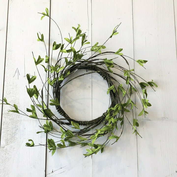Spring Green Candle Ring Wreath