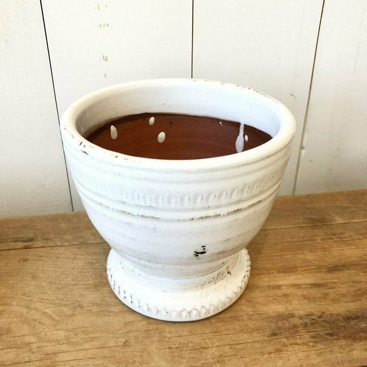 Cream Crackle Pots