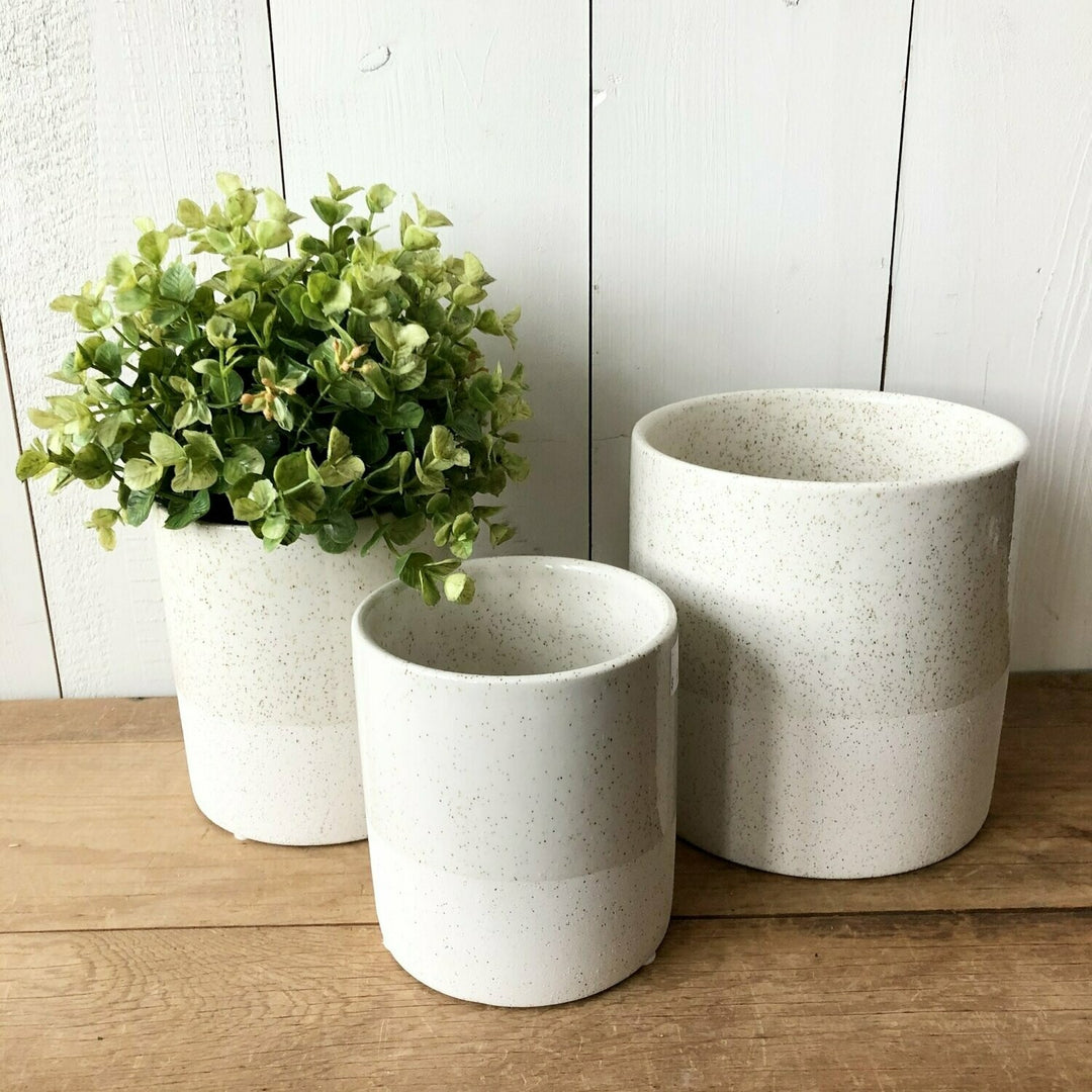 Textured Cream Vase Set Of 3