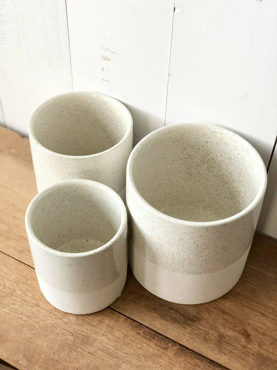 Textured Cream Vase Set Of 3