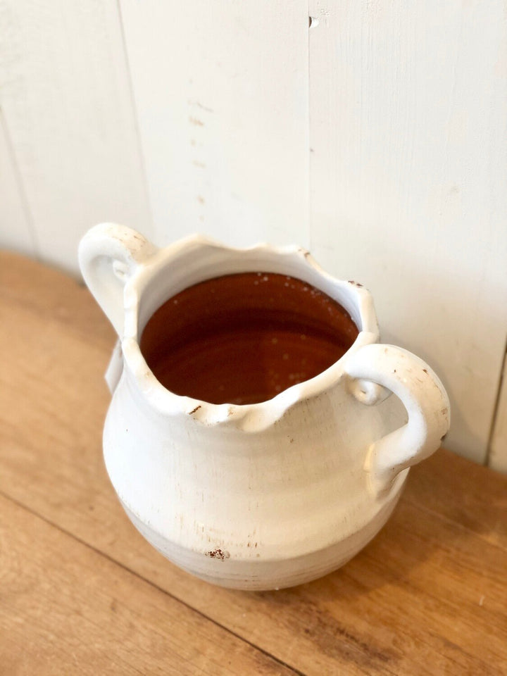 Cream Vase with Handle