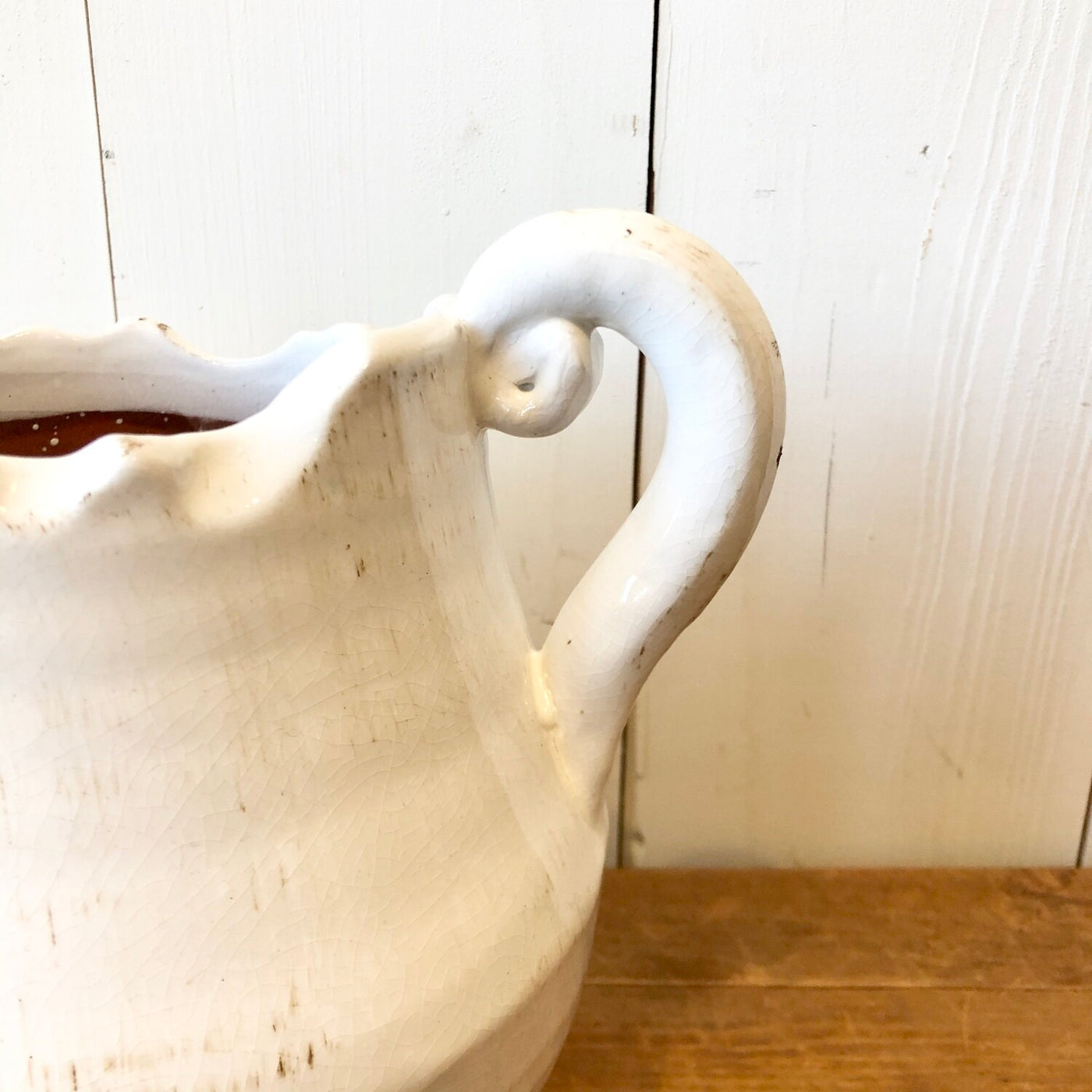 Cream Vase with Handle