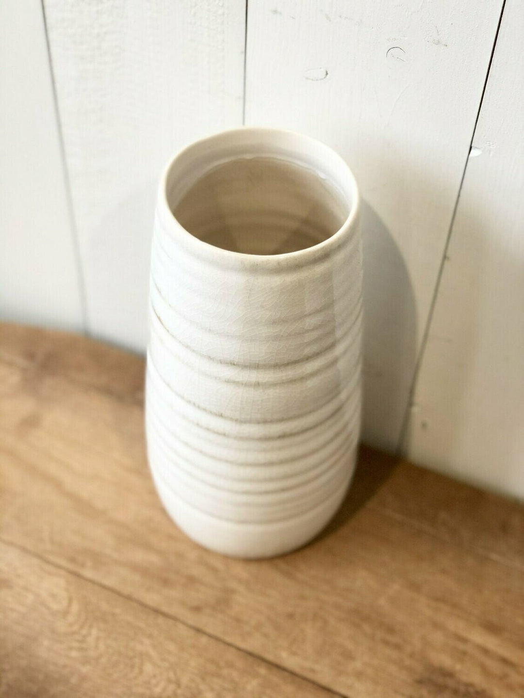 Tall Cream Vase