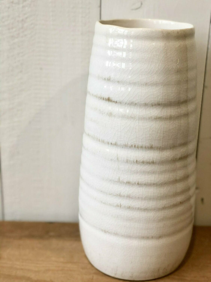 Tall Cream Vase