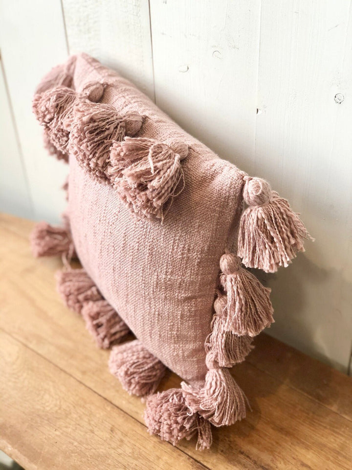 Blush Mini Tassel Pillow