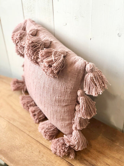 Blush Mini Tassel Pillow