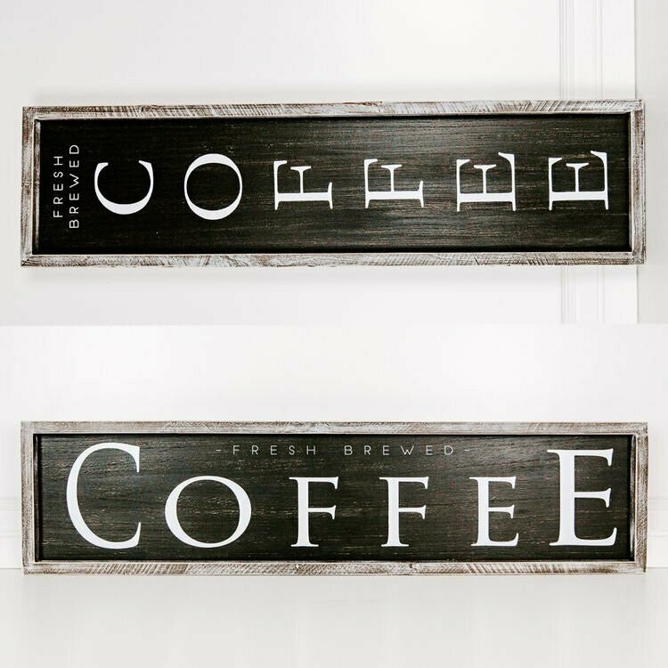 "Fresh Brewed Coffee" Reversible Sign