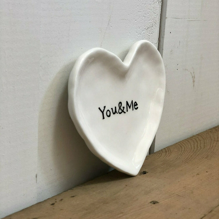 "You & Me" Ceramic Heart Dish