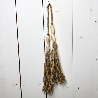 Small Wood Bead Tassel