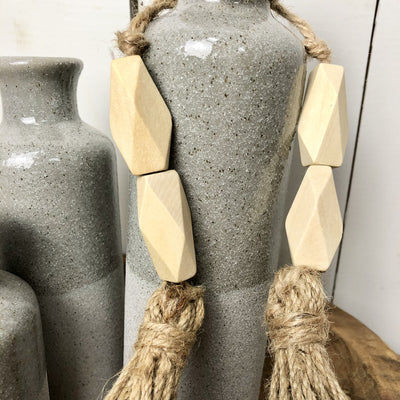 Small Wood Bead Tassel