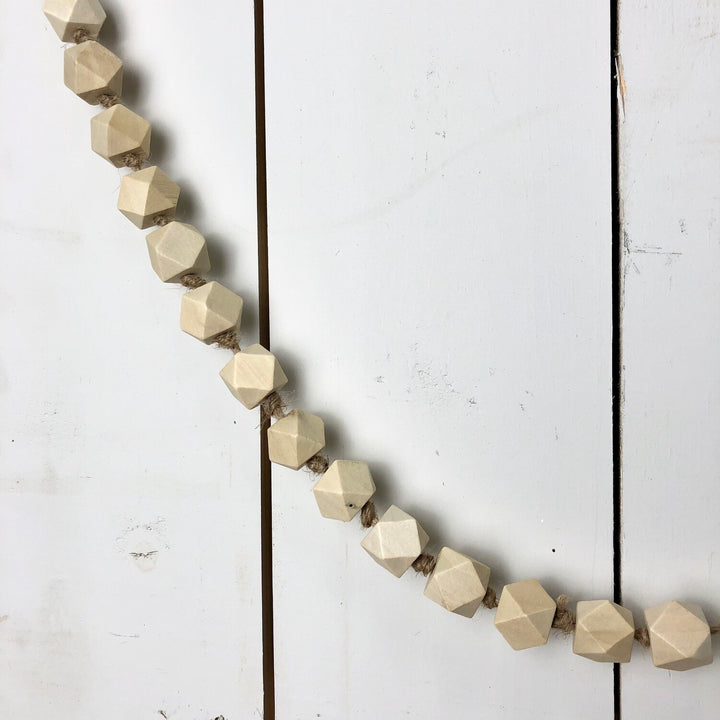 Geometric Wood Bead Garland