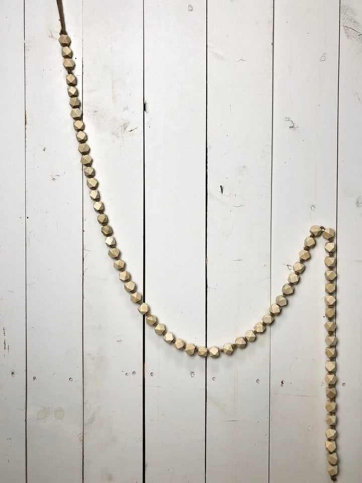 Geometric Wood Bead Garland