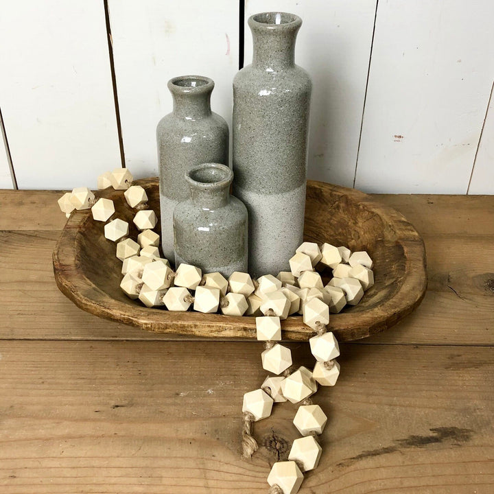 Geometric Wood Bead Garland