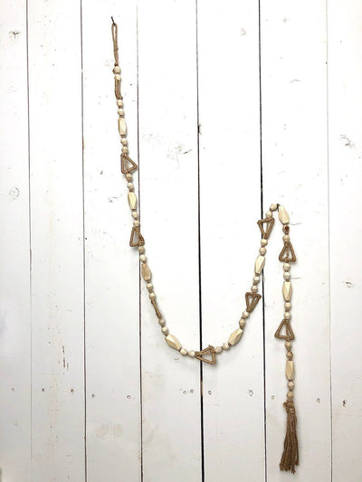 Natural Wood Bead Garland