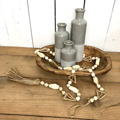 Natural Wood Bead Garland
