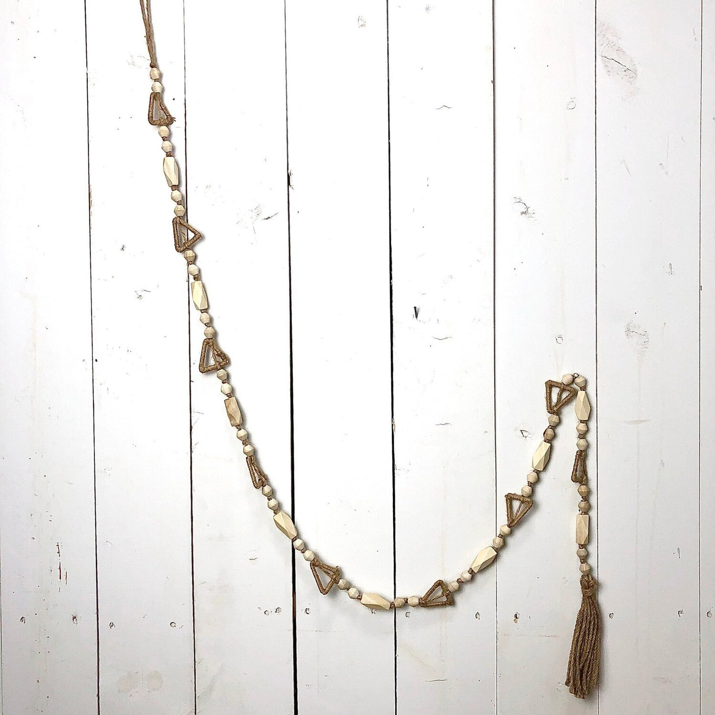 Natural Wood Bead Garland