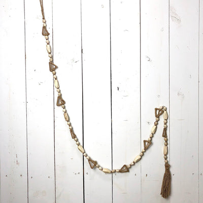 Natural Wood Bead Garland