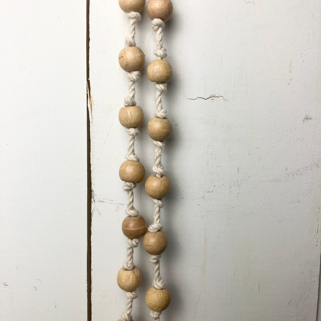 Natural Wood Bead Garland