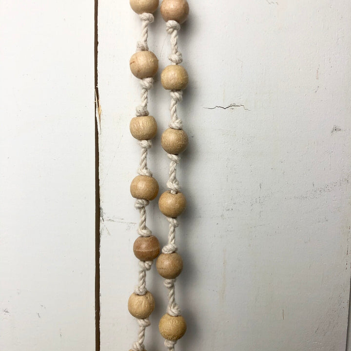 Natural Wood Bead Garland