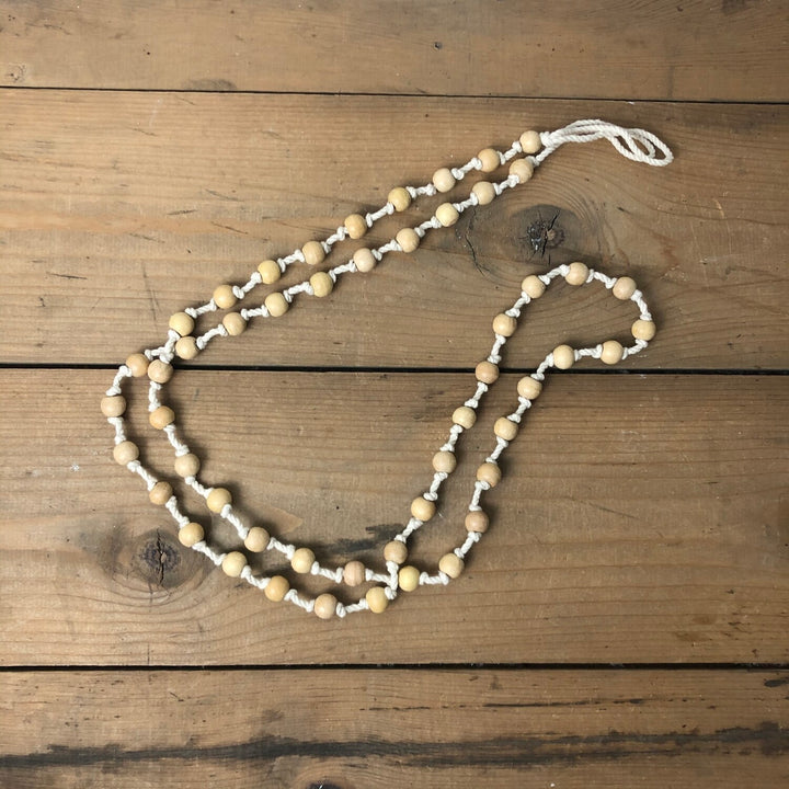 Natural Wood Bead Garland