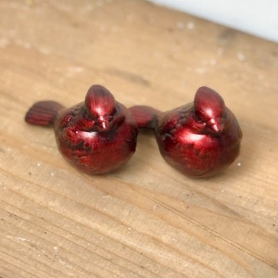 Metallic Red Cardinal Figurine