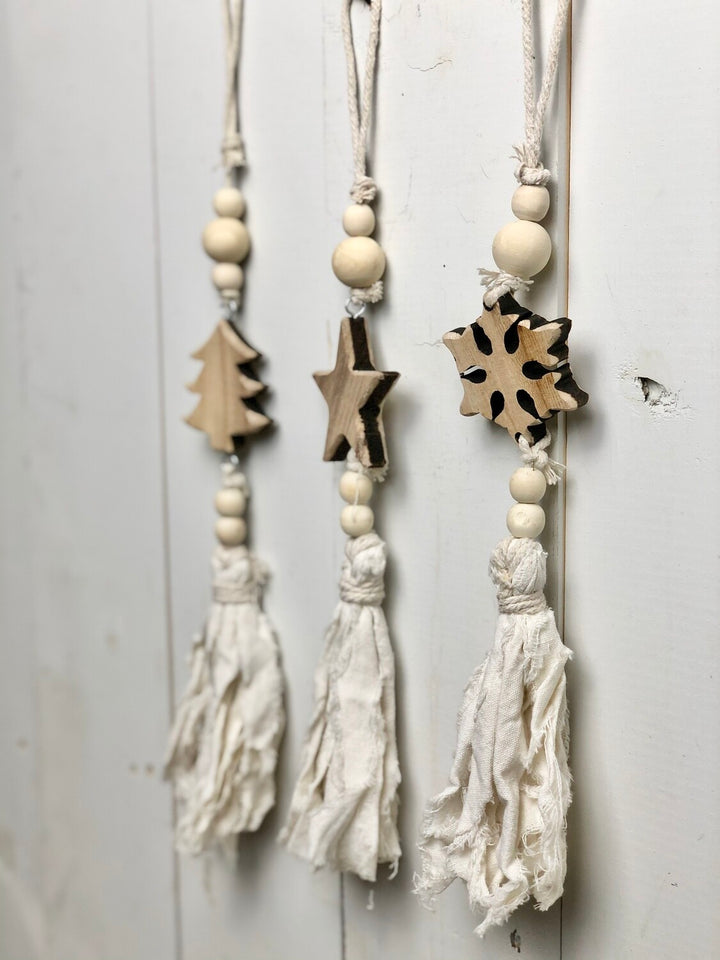 Fringe Cream Ornaments