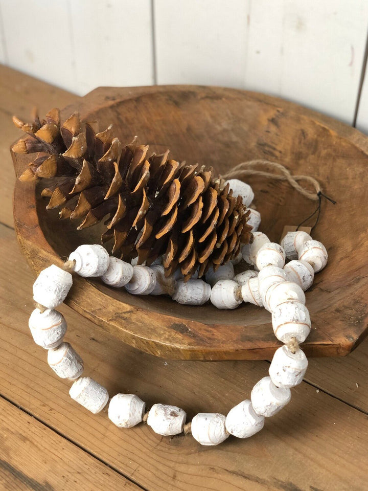 White Birch Bead Garland