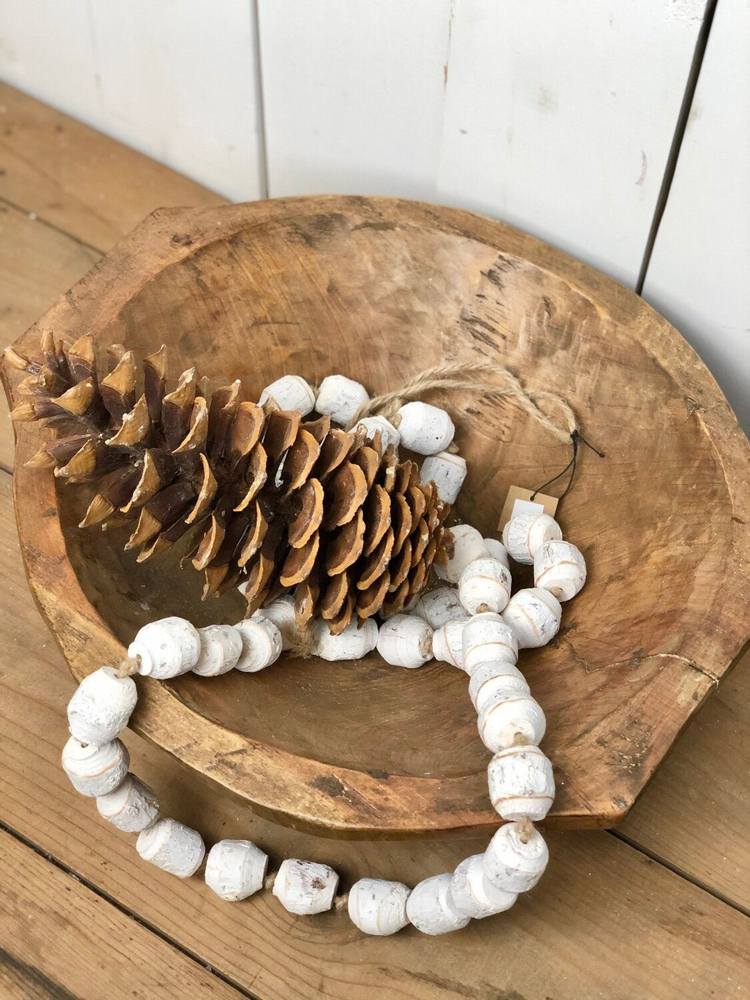 White Birch Bead Garland