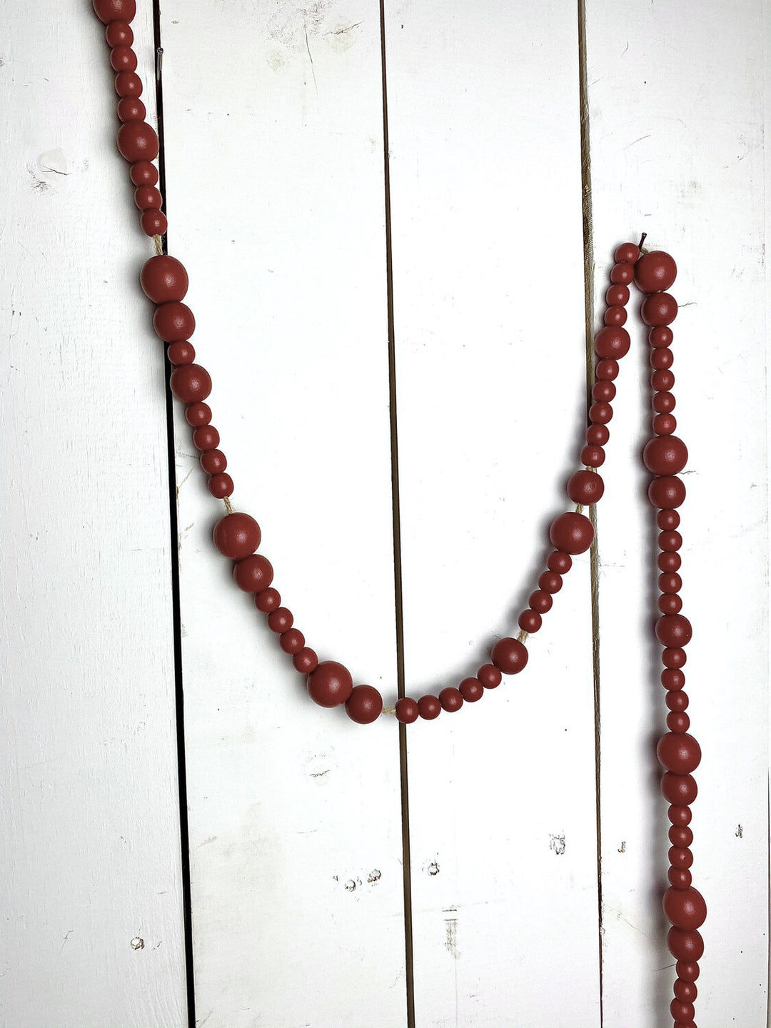 Red Wood Bead Garland