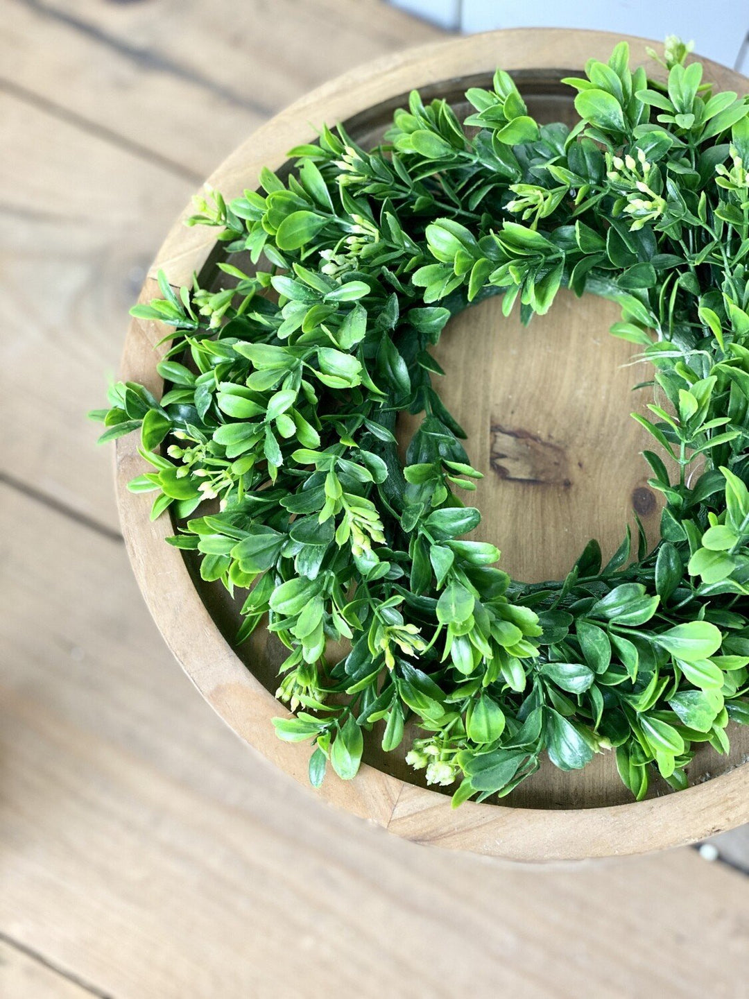 4.5" Boxwood Candle Ring