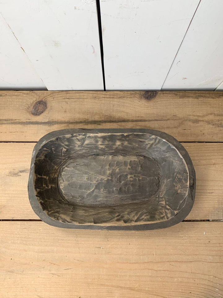 Small Oval Wooden Dough Bowls