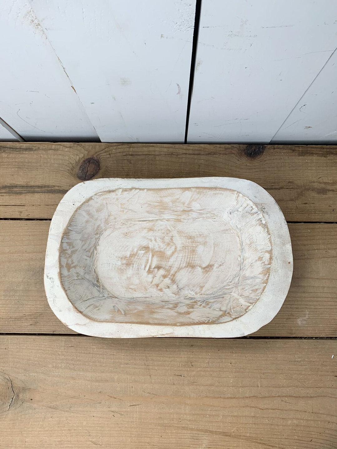 Small Oval Wooden Dough Bowls