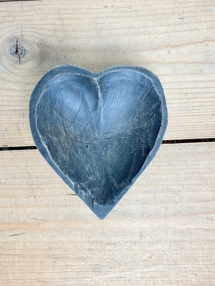 Mini Wooden Heart Dough Bowls