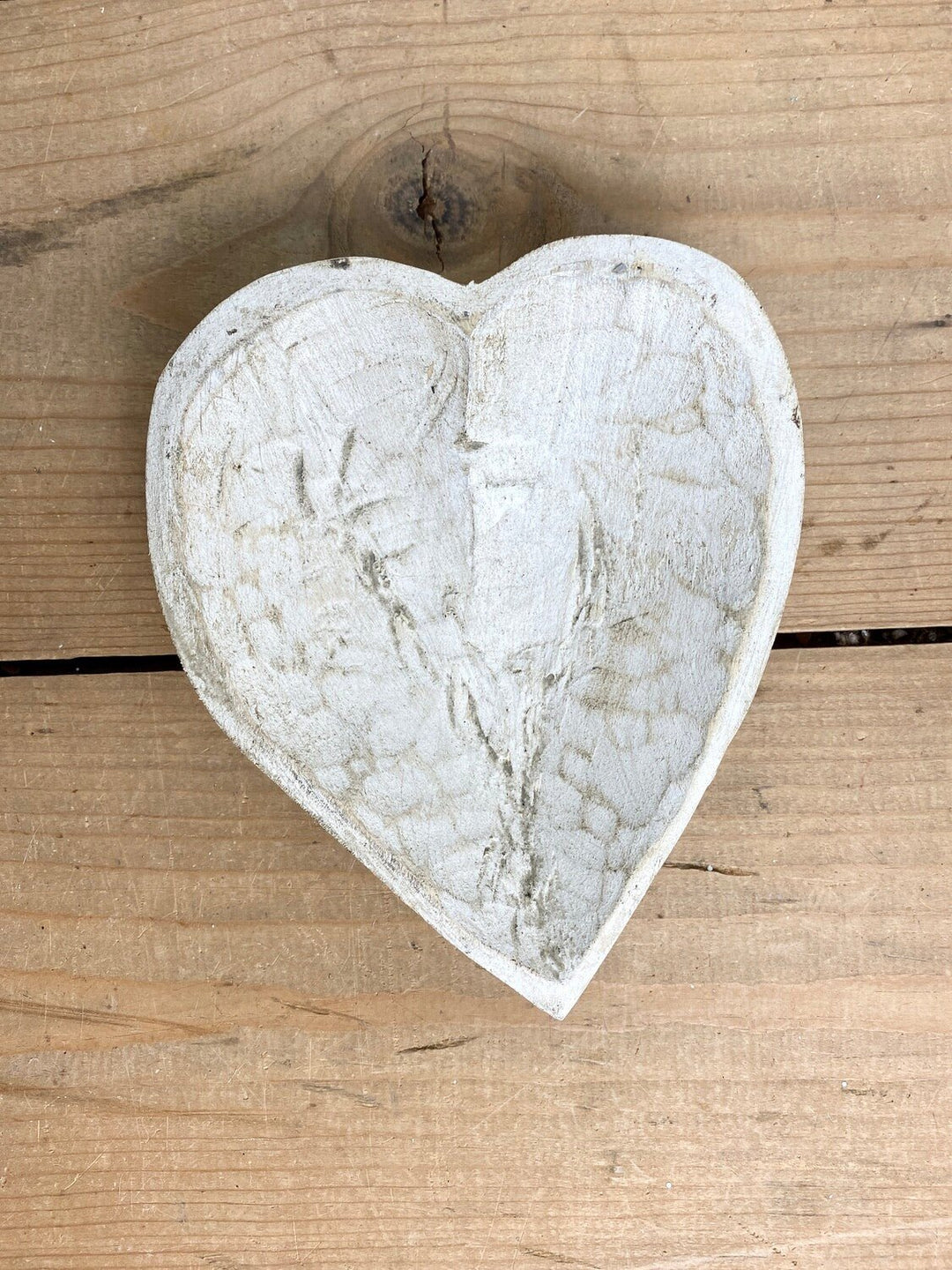 Mini Wooden Heart Dough Bowls