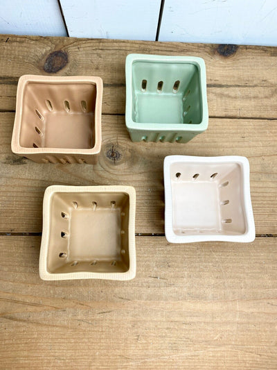 Matte Stoneware Berry Bowls