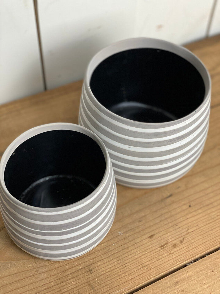 Stripe Pottery Vases