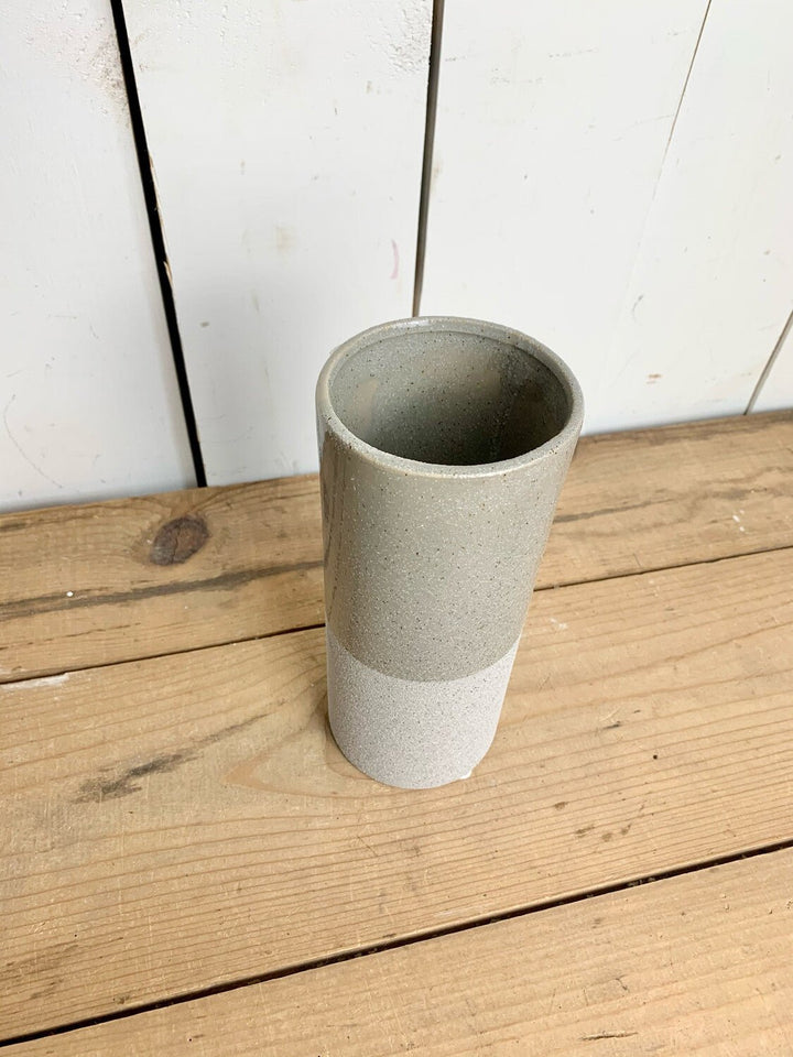 Textured Grey Cylinder Vase