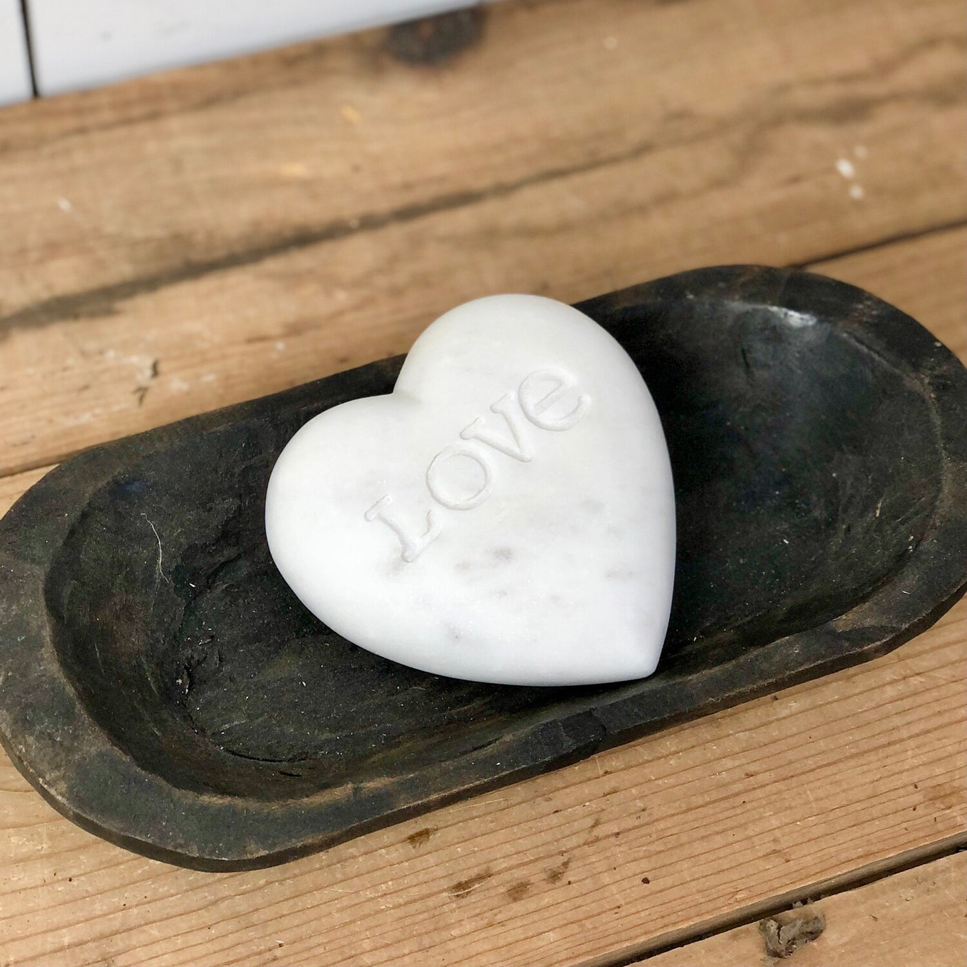 Soapstone Heart with "Love" Engraved