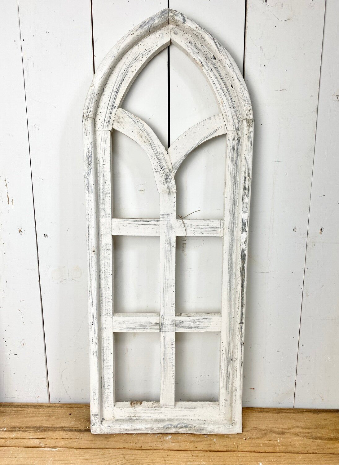 White Washed Arched Church Windows