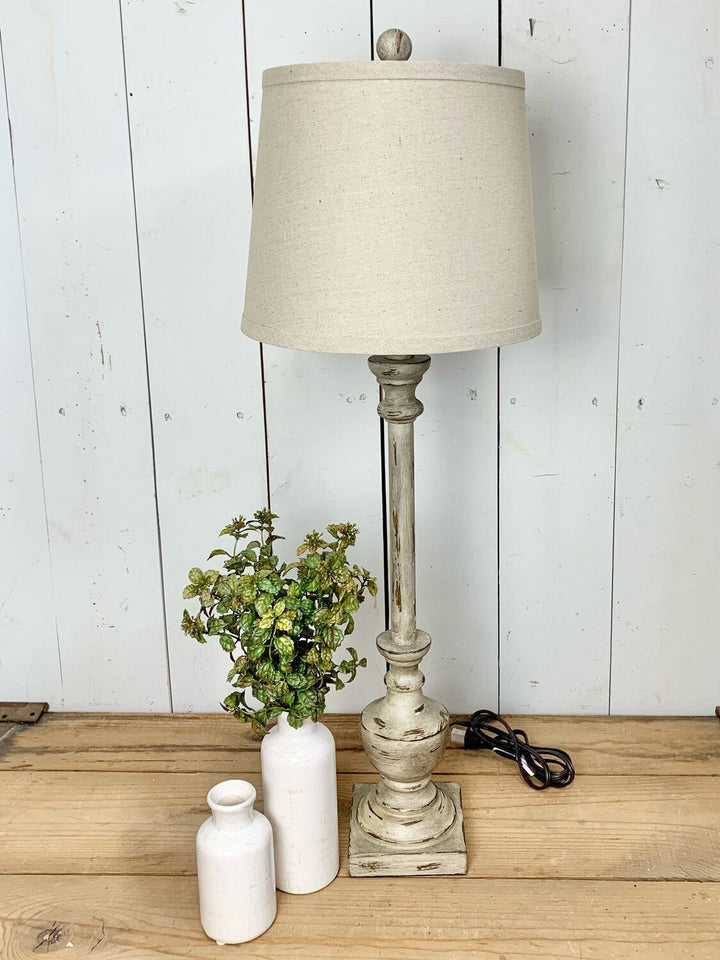 Grey Distressed Lamp