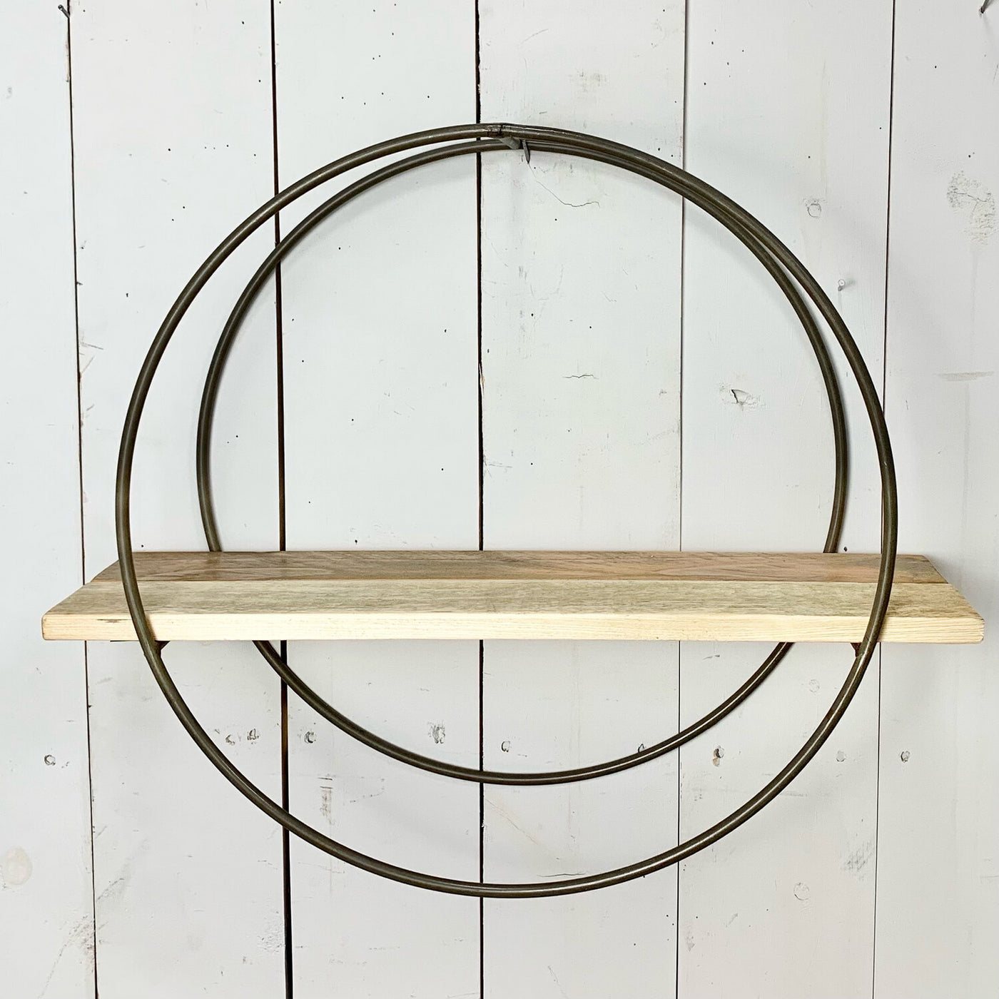 Natural Wood Circle Shelves