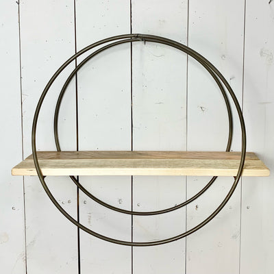 Natural Wood Circle Shelves