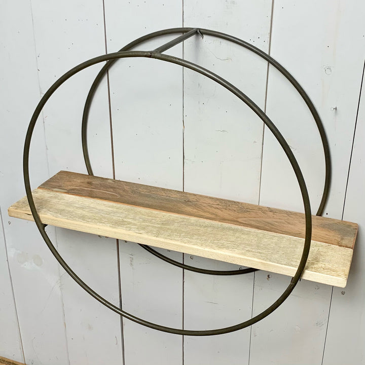 Natural Wood Circle Shelves