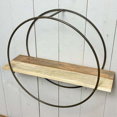 Natural Wood Circle Shelves