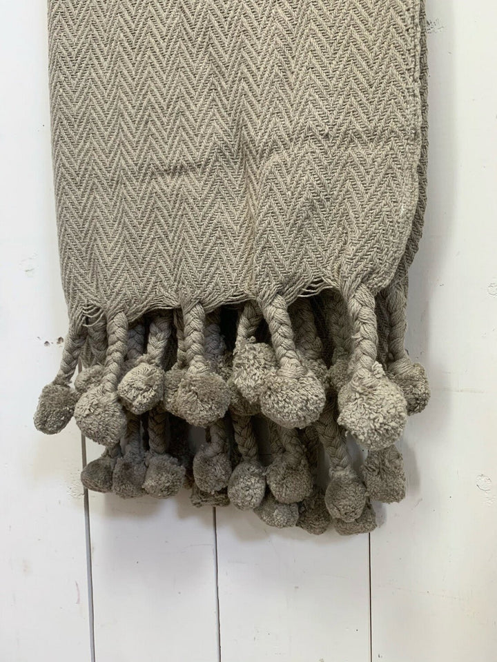 Grey Cotton Throw