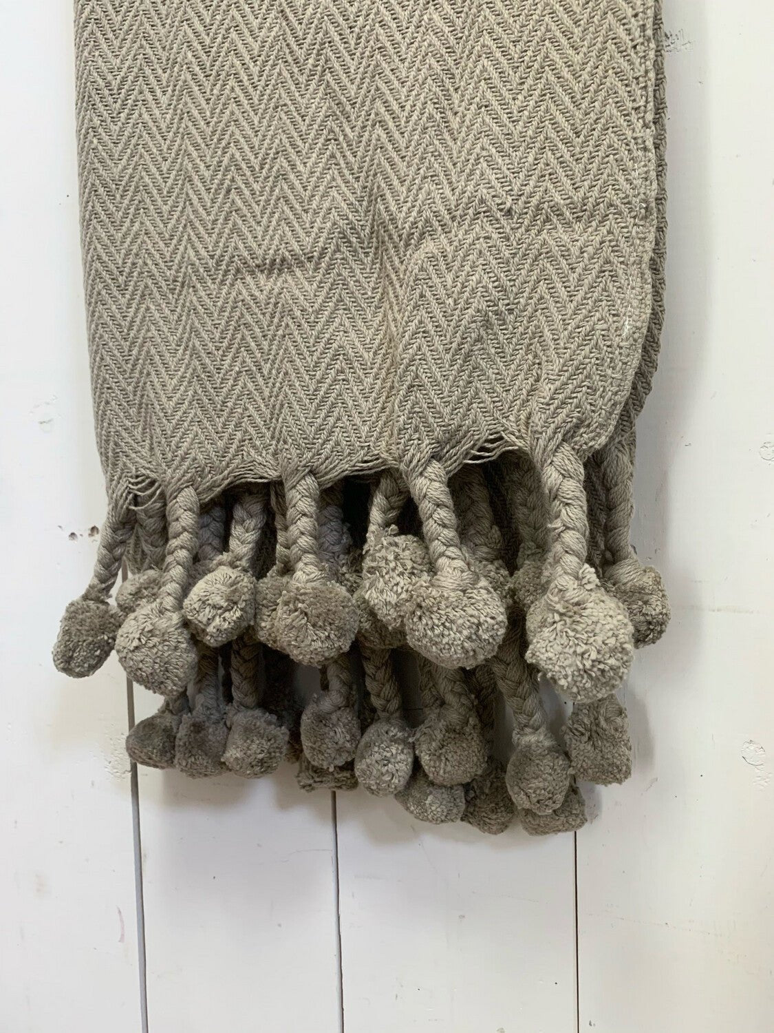 Grey Cotton Throw