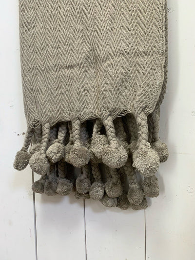 Grey Cotton Throw