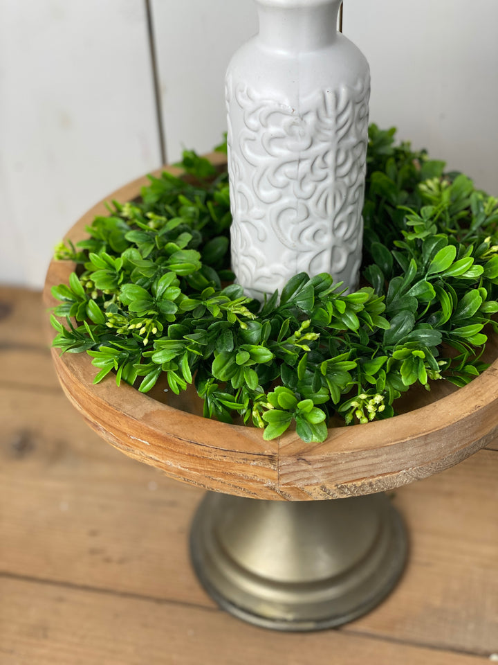 4.5" Boxwood Candle Ring