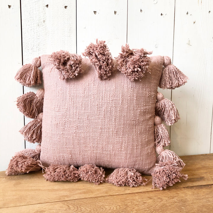 Blush Mini Tassel Pillow